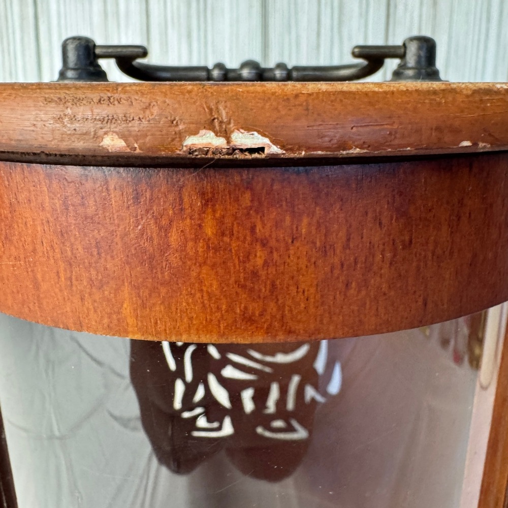 Pyrat Rums Wooden Display Case Hoti Laughing Buddha Lantern Box with Handle 9in - Picture 10 of 10